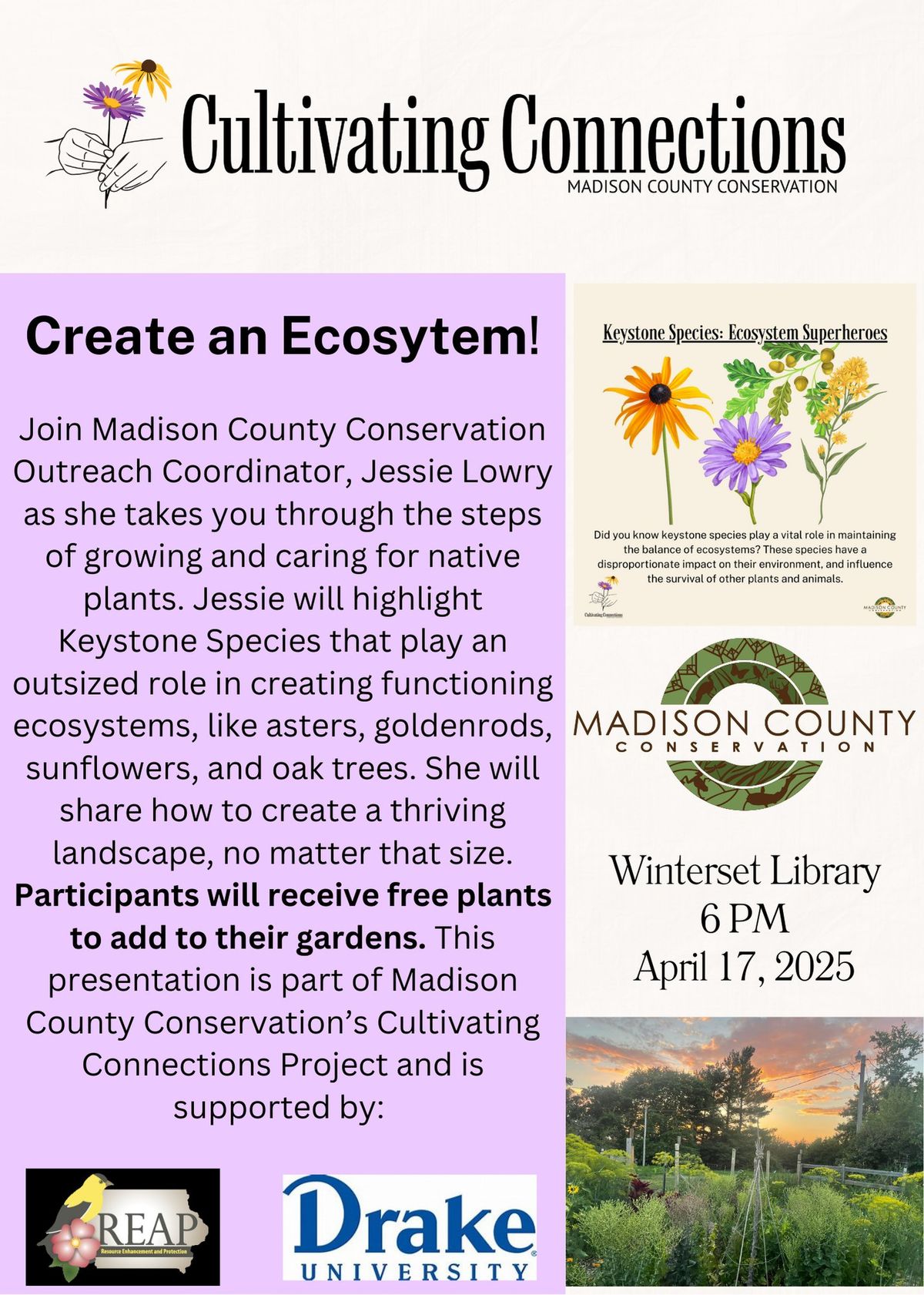 Create an Ecosystem - Take Home FREE native plants!