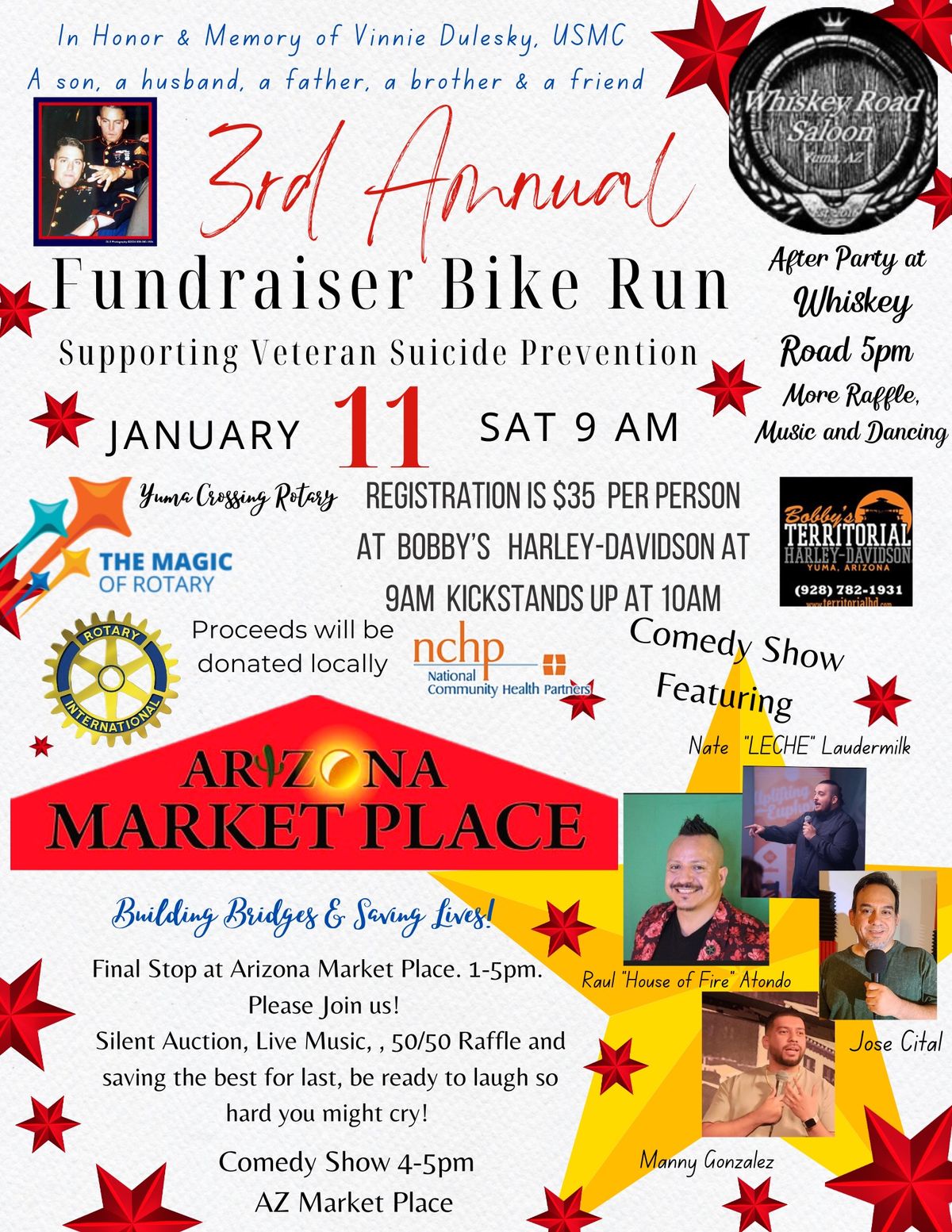 3rd Annual Veteran Suicide Prevention Fundraiser Bike Run