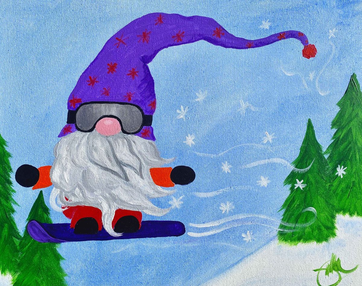 Snowboarding Gnome Paint Night at Silver Moon Brewing!!