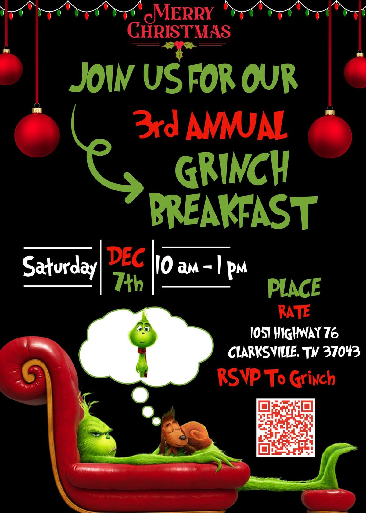 3rd Annual Grinch Breakfast