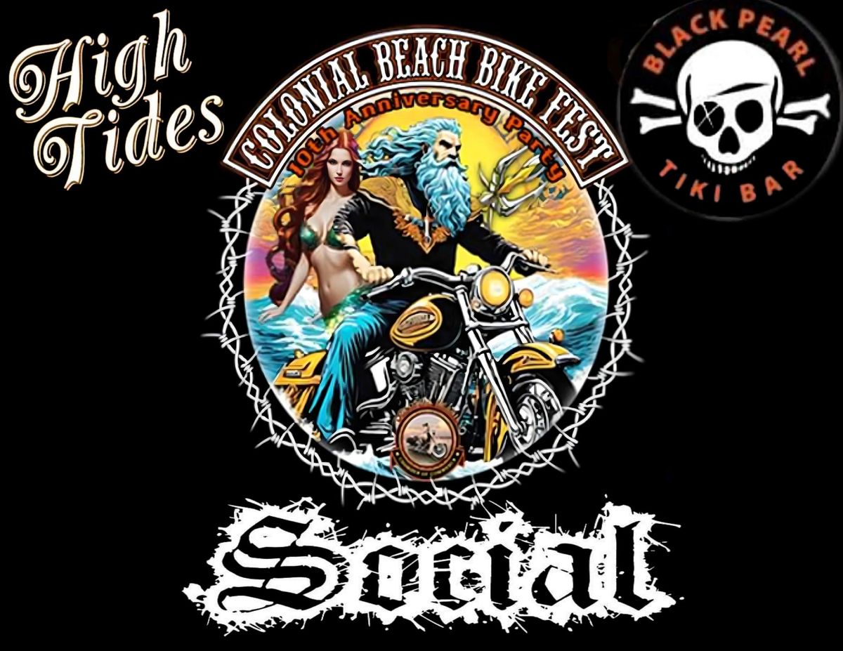 Social Rocks High Tides Colonial Beach Bike Week!