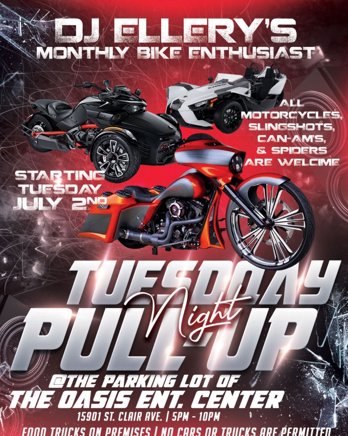 Dj Ellery's Monthly Biker Enthusiast Tuesday Pull Up