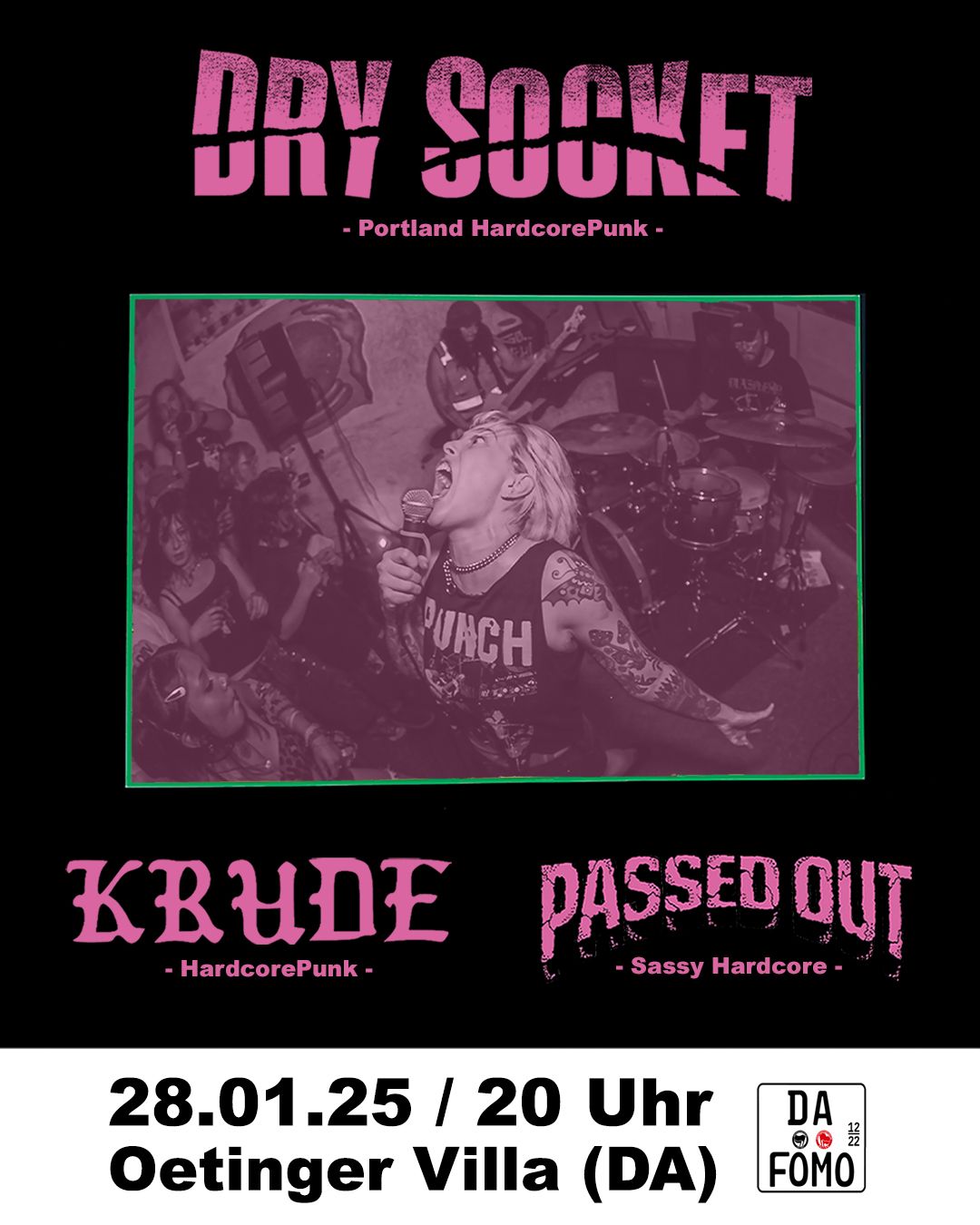 Dry Socket + Krude + Passed Out | Hardcore Punk Konzert in der Oetinger Villa Darmstadt