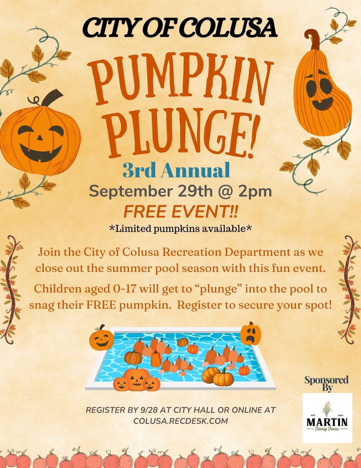 3rd Annual Pumpkin Plunge