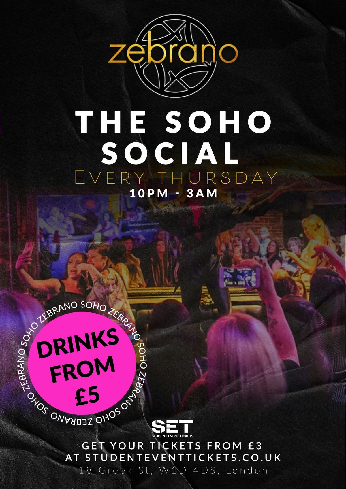SOHO SOCIAL @ ZEBRANO SOHO THURSDAY 4TH SEPTEMBER
