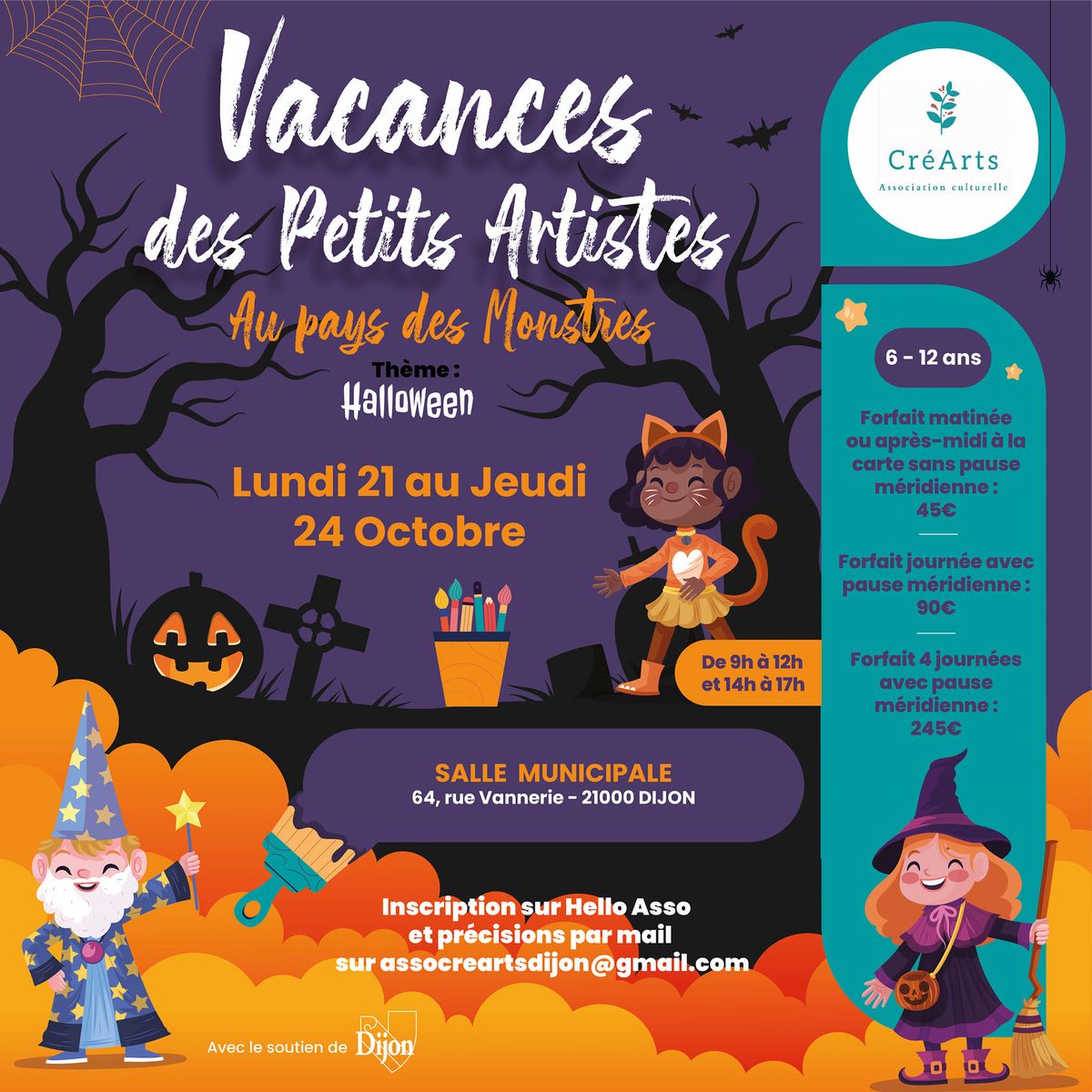 Vacances des petits artistes au pays des monstres 