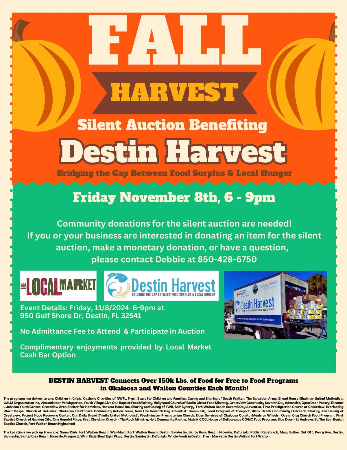 Fall Harvest Silent Auction at Local Market in Destin