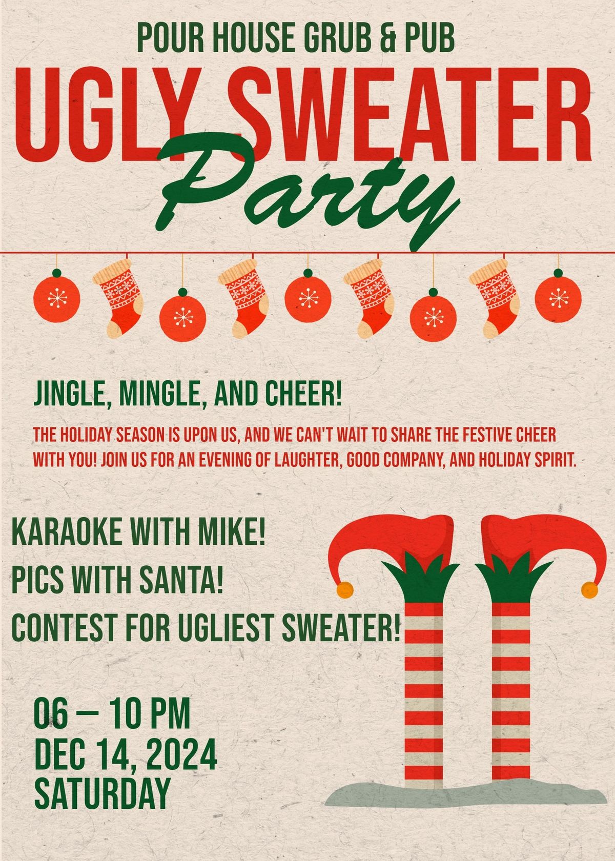 Ugly Sweater Party | Karaoke | Santa!