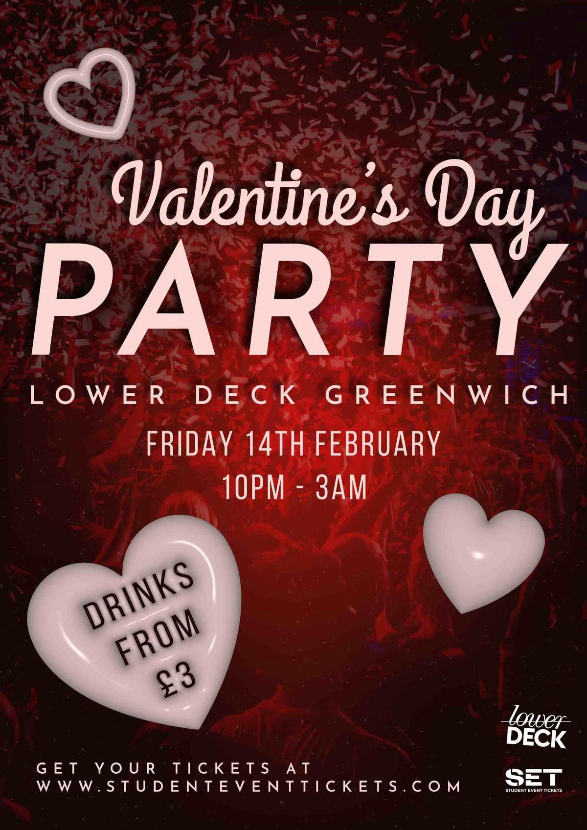 VALENTINE'S DAY PARTY @ LOWER DECK GREENWICH FRIDAY 14TH FEBRUARY