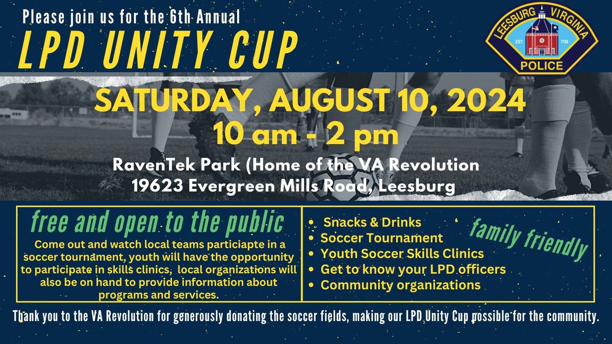Leesburg PD 6th Annual Unity Cup Soccer Tournament & Community Event