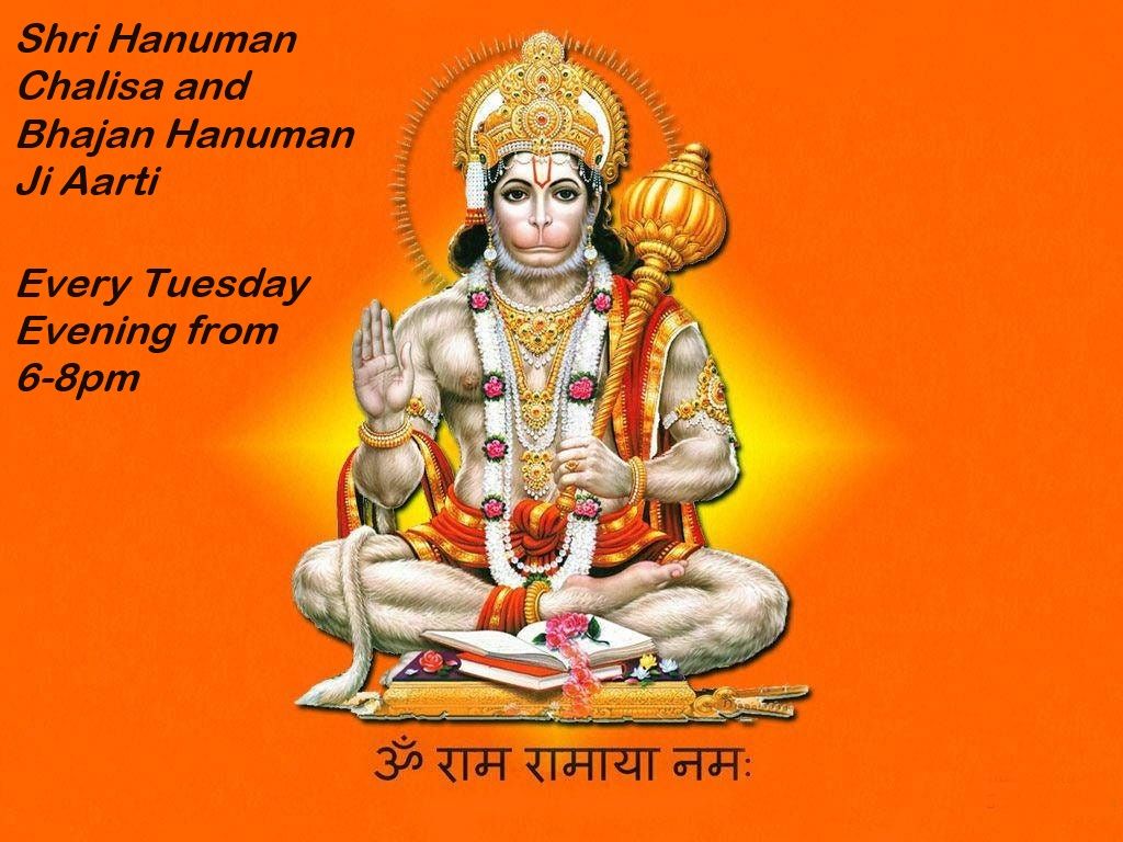 Bhajan Sandhya - Hanuman Bhajan Aarti every Tuesday 6-8pm