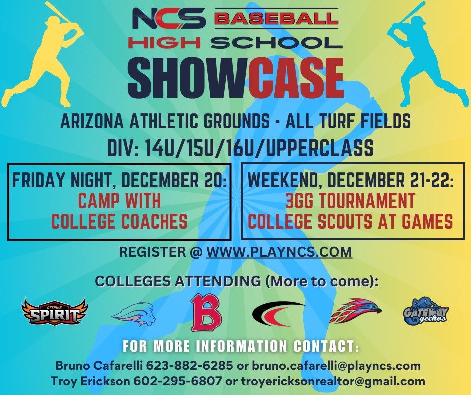 NCS High School Showcase - Baseball - Arizona Athletic Grounds