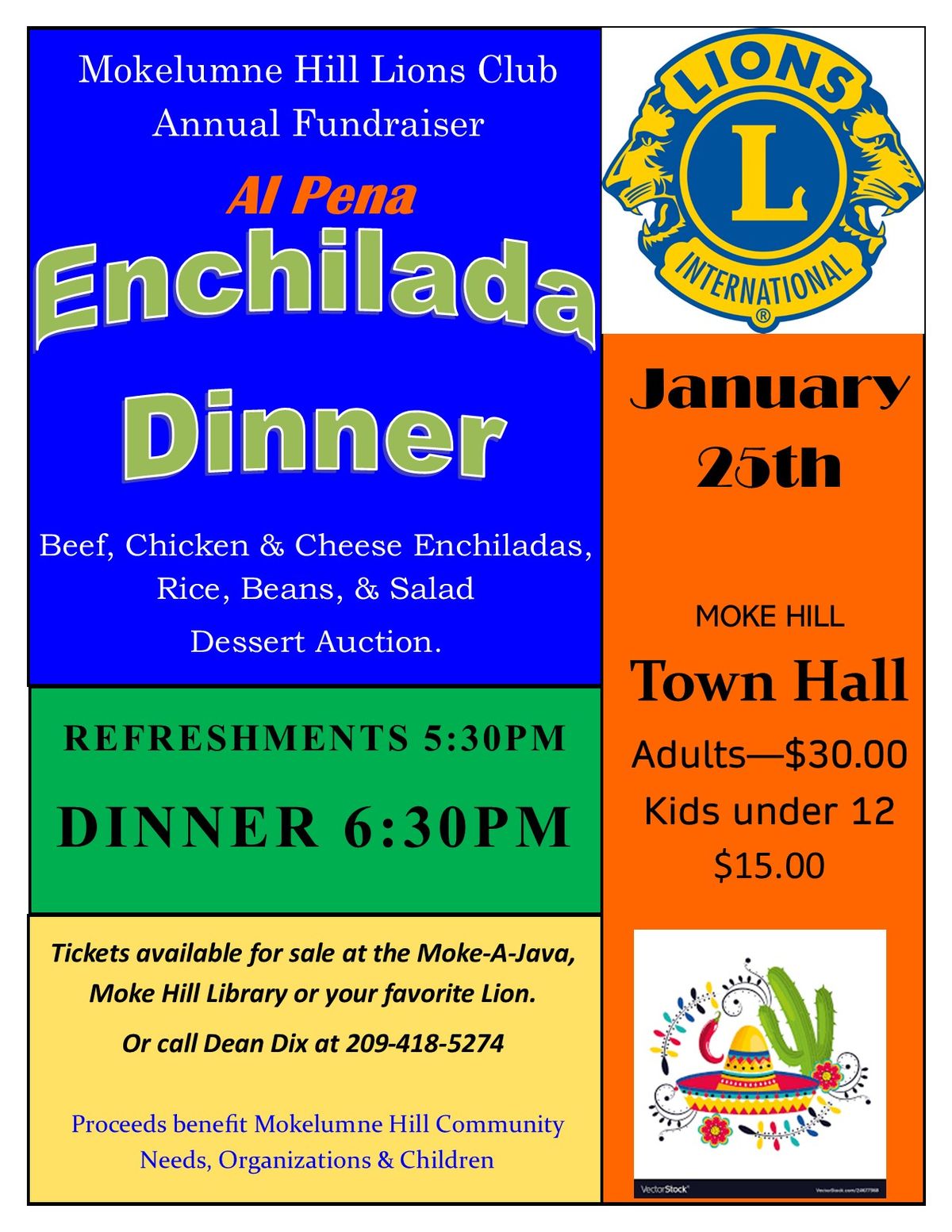 Mokelumne Hill Lions Club Annual Fundraiser