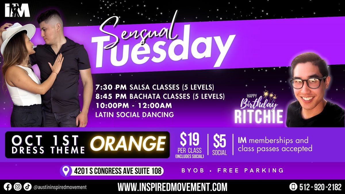 \u2728 Sensual Tuesdays - Salsa Classes, Bachata Classes, Latin Dance Social 