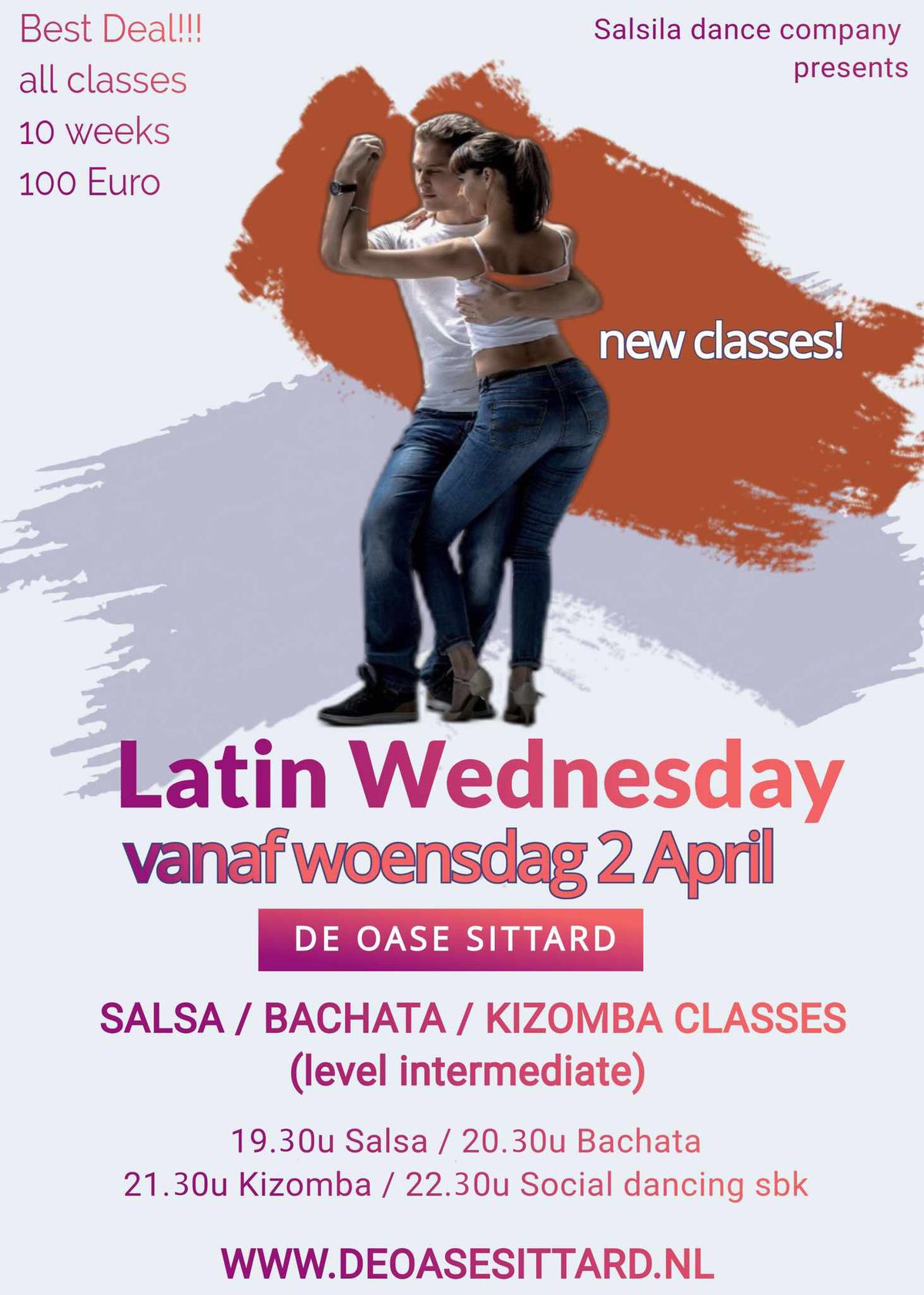 #New Classes Wed.2 April #Latin Wednesday #De Oase Sittard