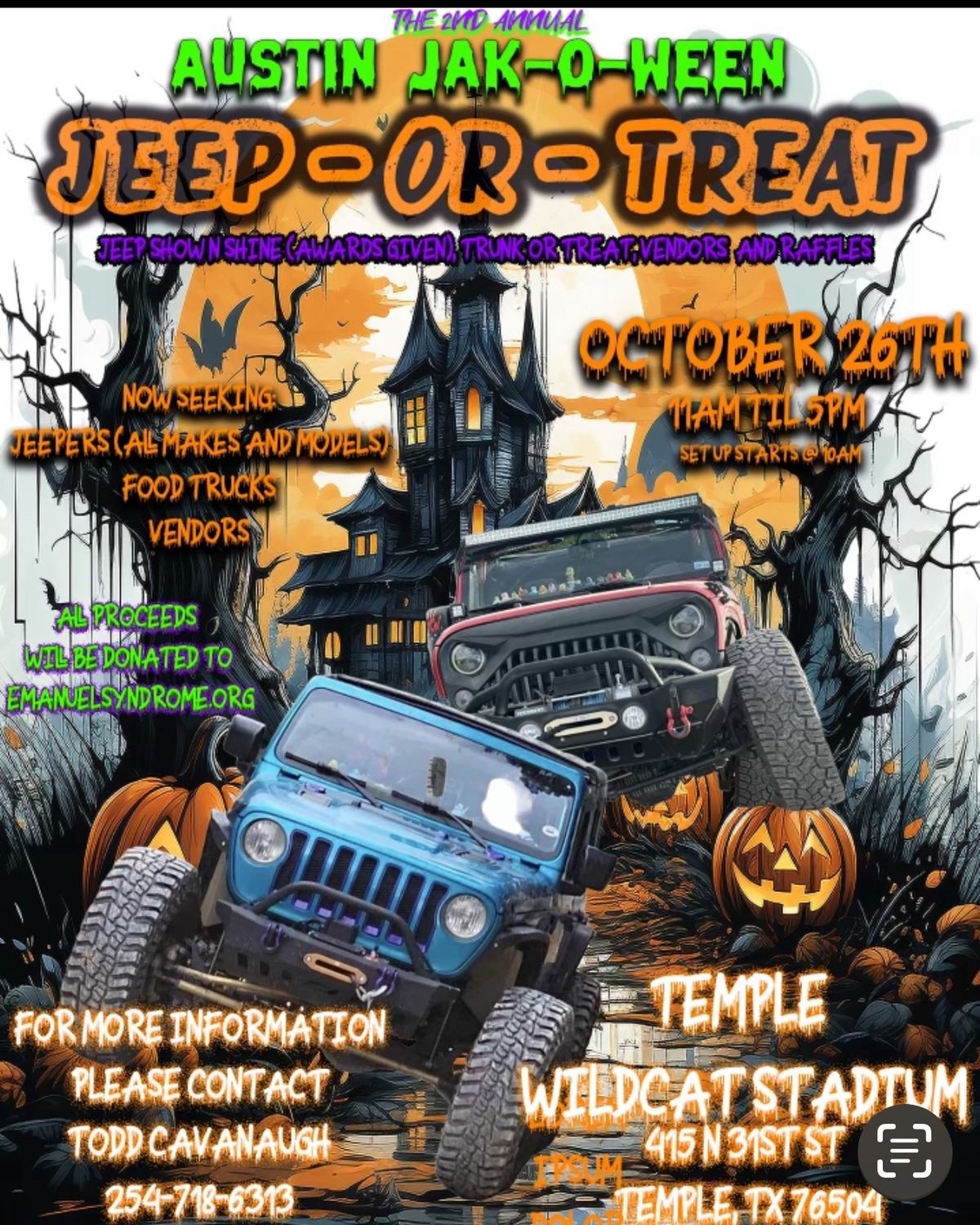 Austin JAK-o-WEEN JEEP or TREAT 