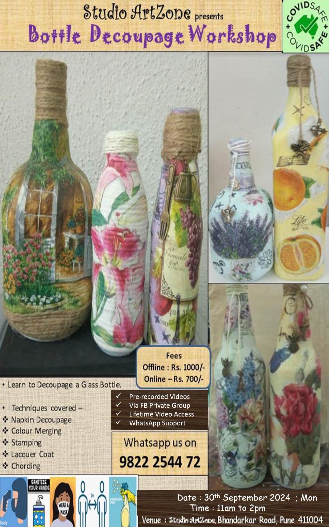 Bottle Decoupage Workshop