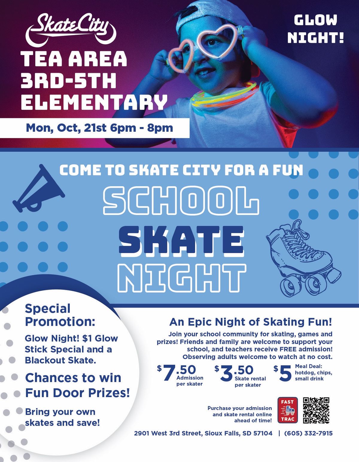 Tea Area 3rd-5th Grade Skate City Night!