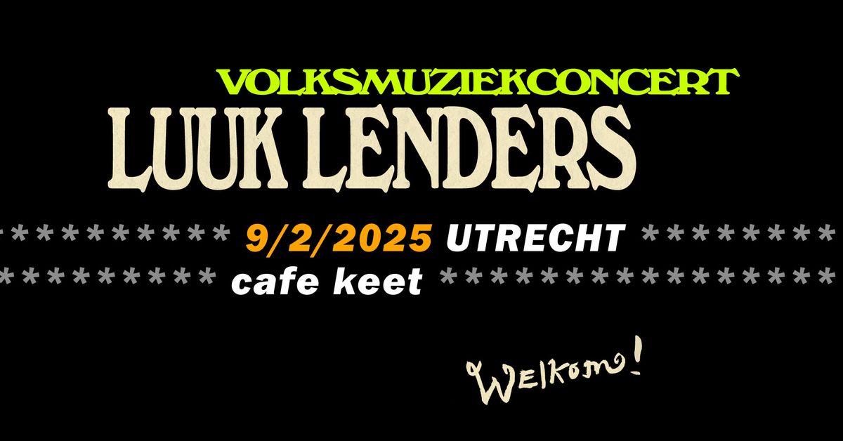 Sunday Sounds - Folkconcert van Luuk Lenders | Utrecht