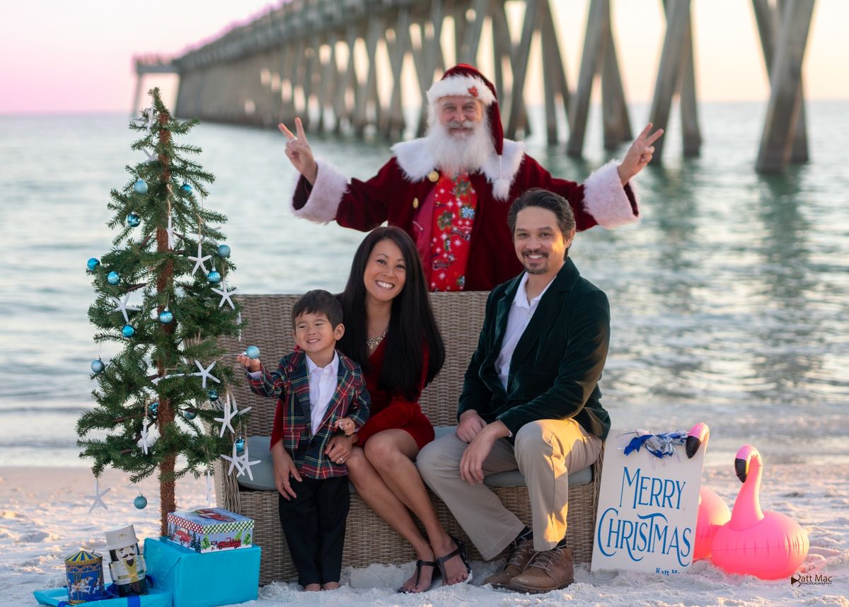 Santa on the Beach by the Navarre Pier