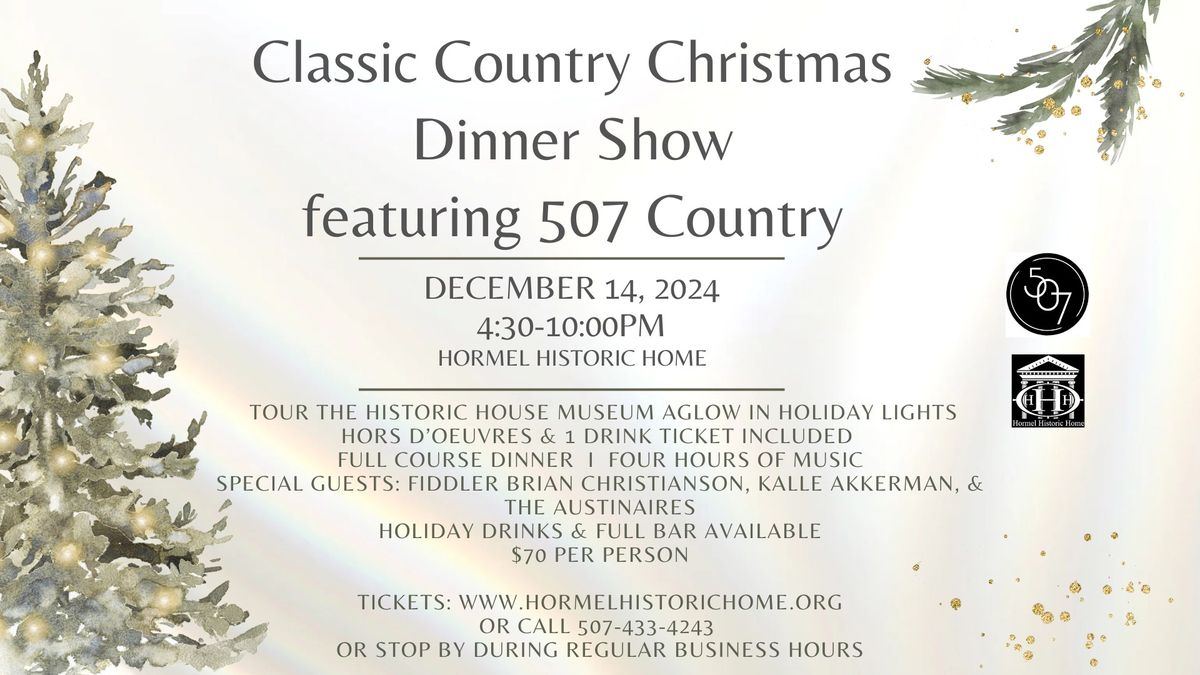 Classic Country Christmas Dinner Show featuring 507 Country, Brian Christianson, Kalle Akkerman &