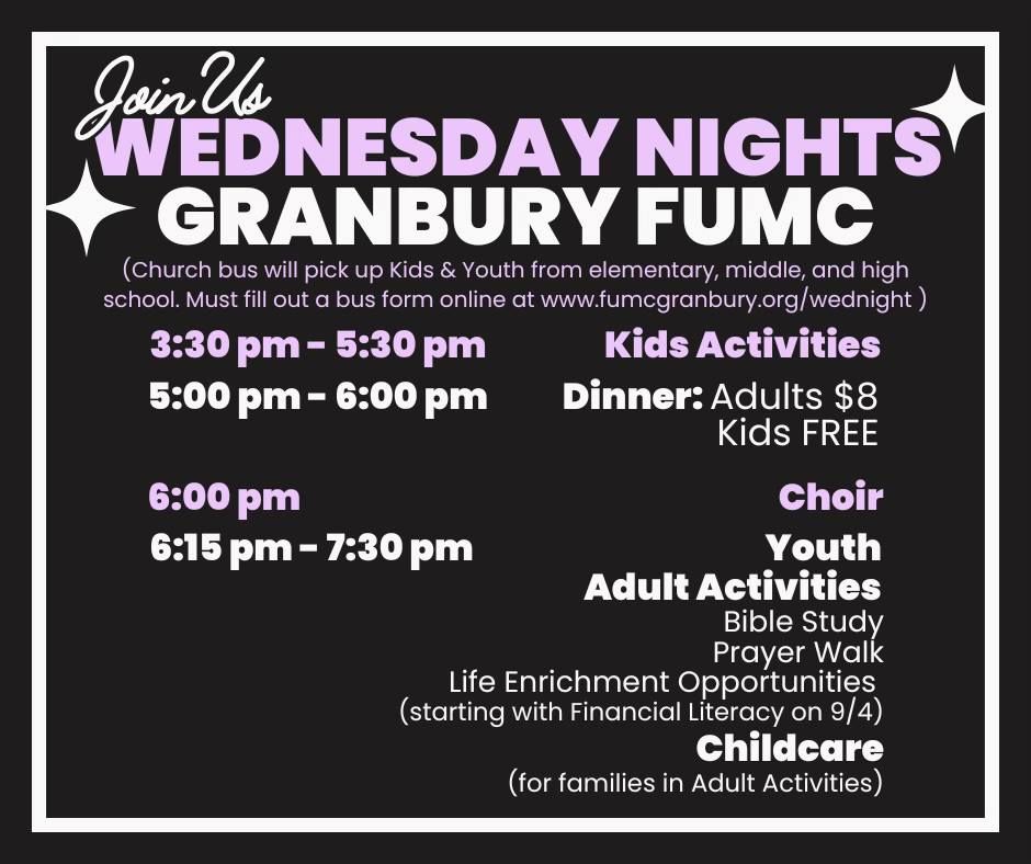 Wednesday Nights at Granbury FUMC