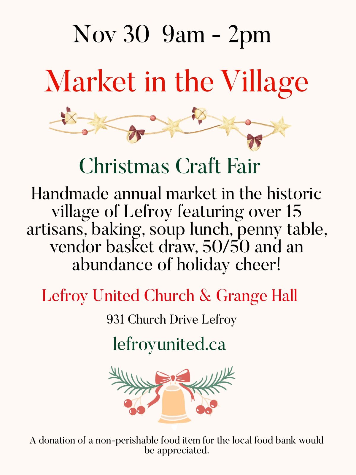 Lefroy\u2019s Christmas Market in the Village