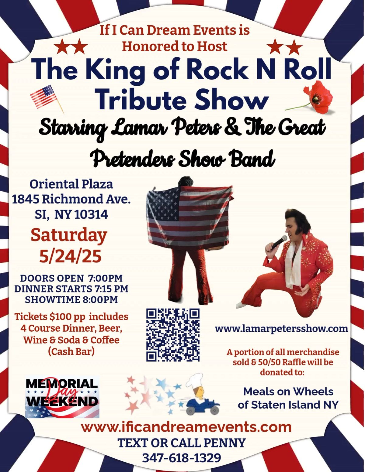 5-24-25 The King of Rock N Roll Tribute Show Starring Lamar Peters & The Great Pretenders Show Band