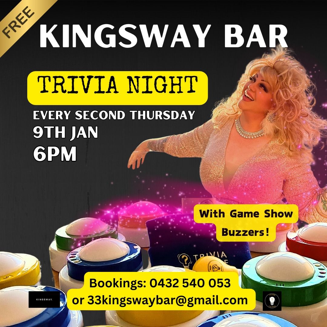 Free* Thirsty Thursday Trivia Night at Kingsway Bar