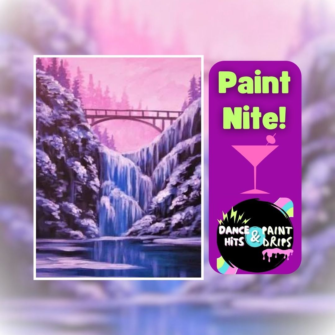 Frozen Waterfall Winter Paint Nite in Rochester NH