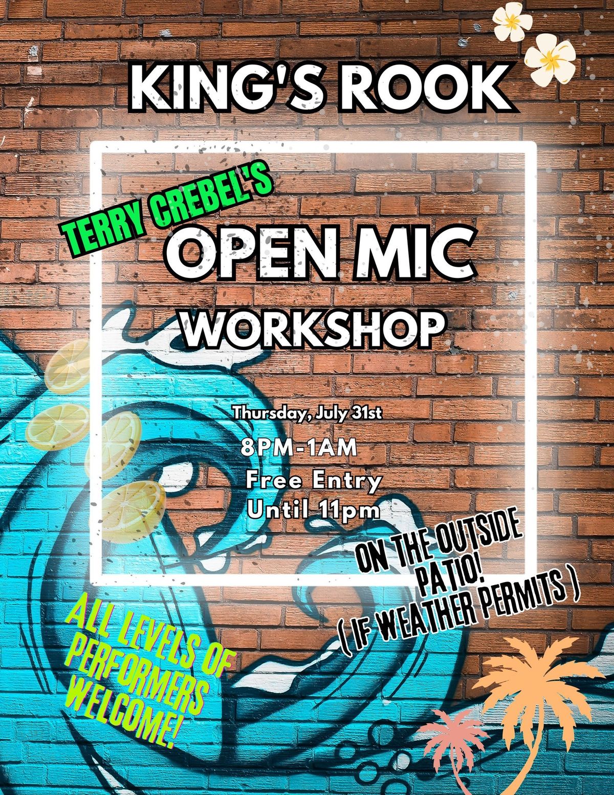 Terry Crebel Open Mic Workshop