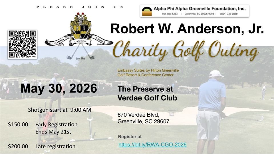 2026 Robert W. Anderson Charity Golf Outing at Preserve at Verdae Golf Club