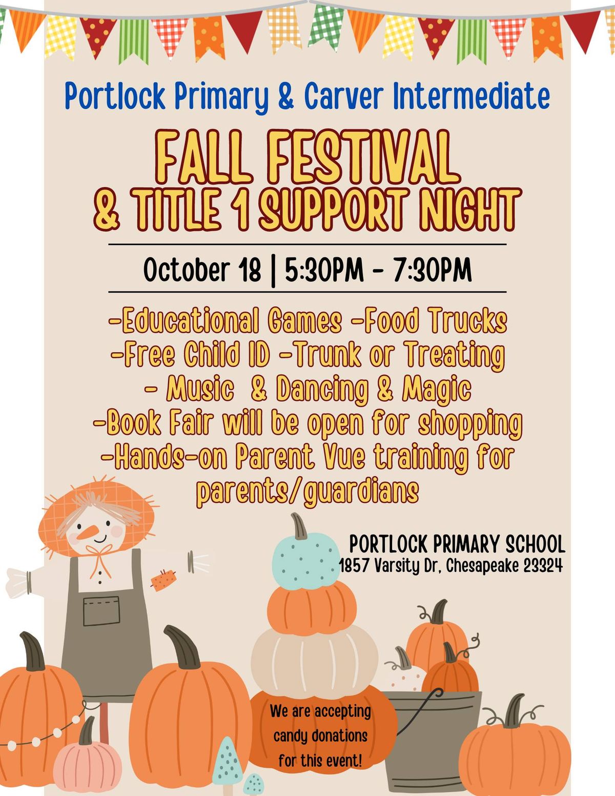 Portlock Primary & Carver Intermediate Fall Festival & Title 1 Support Night