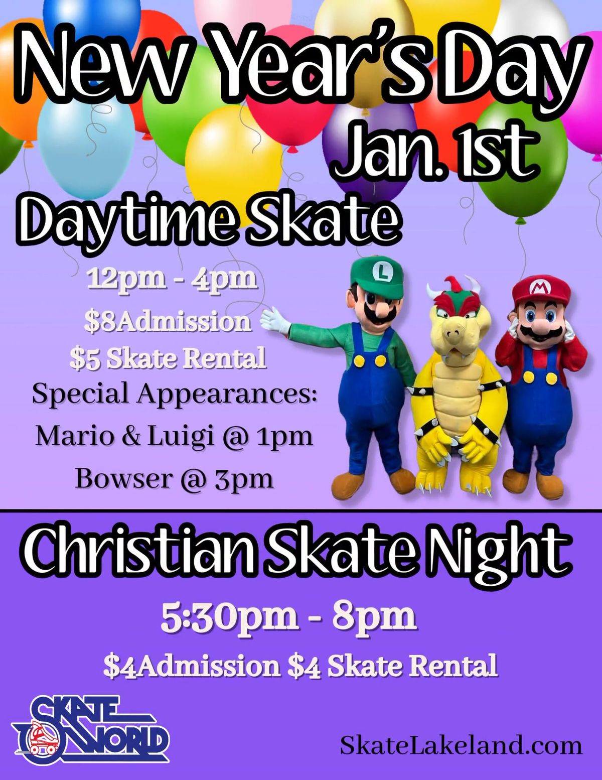 New Years Day at Skate World Lakeland