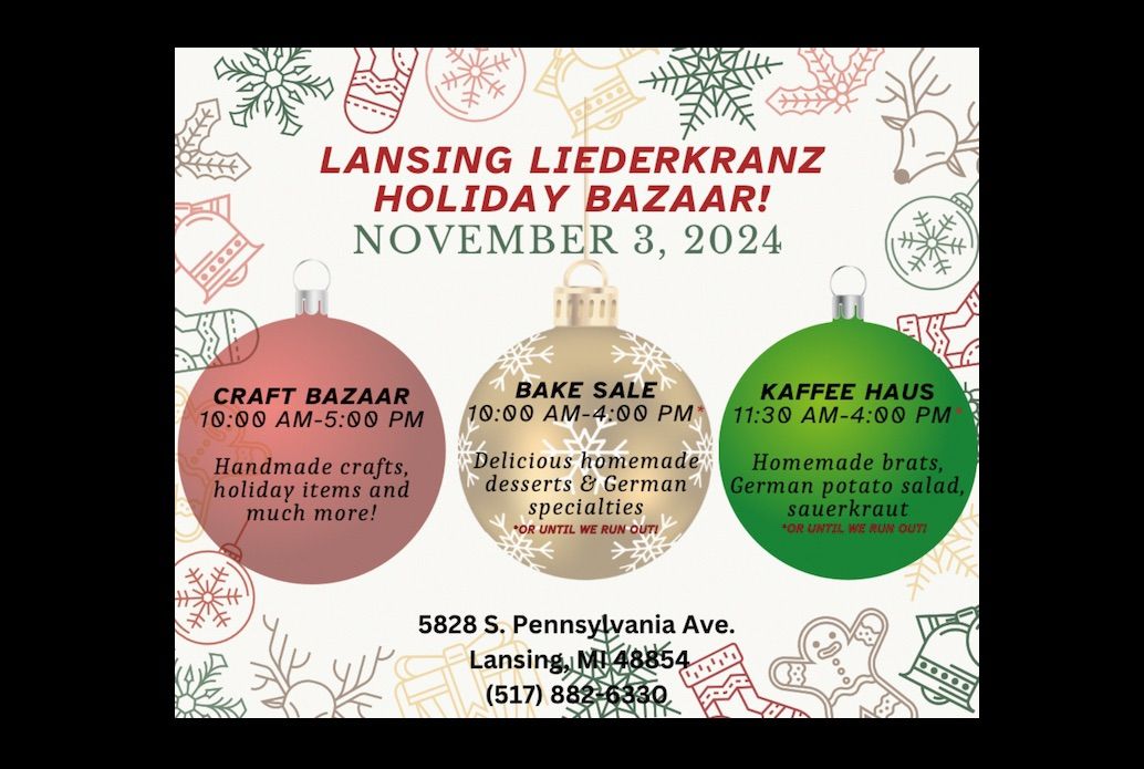 Lansing Liederkranz Holiday Bazaar 