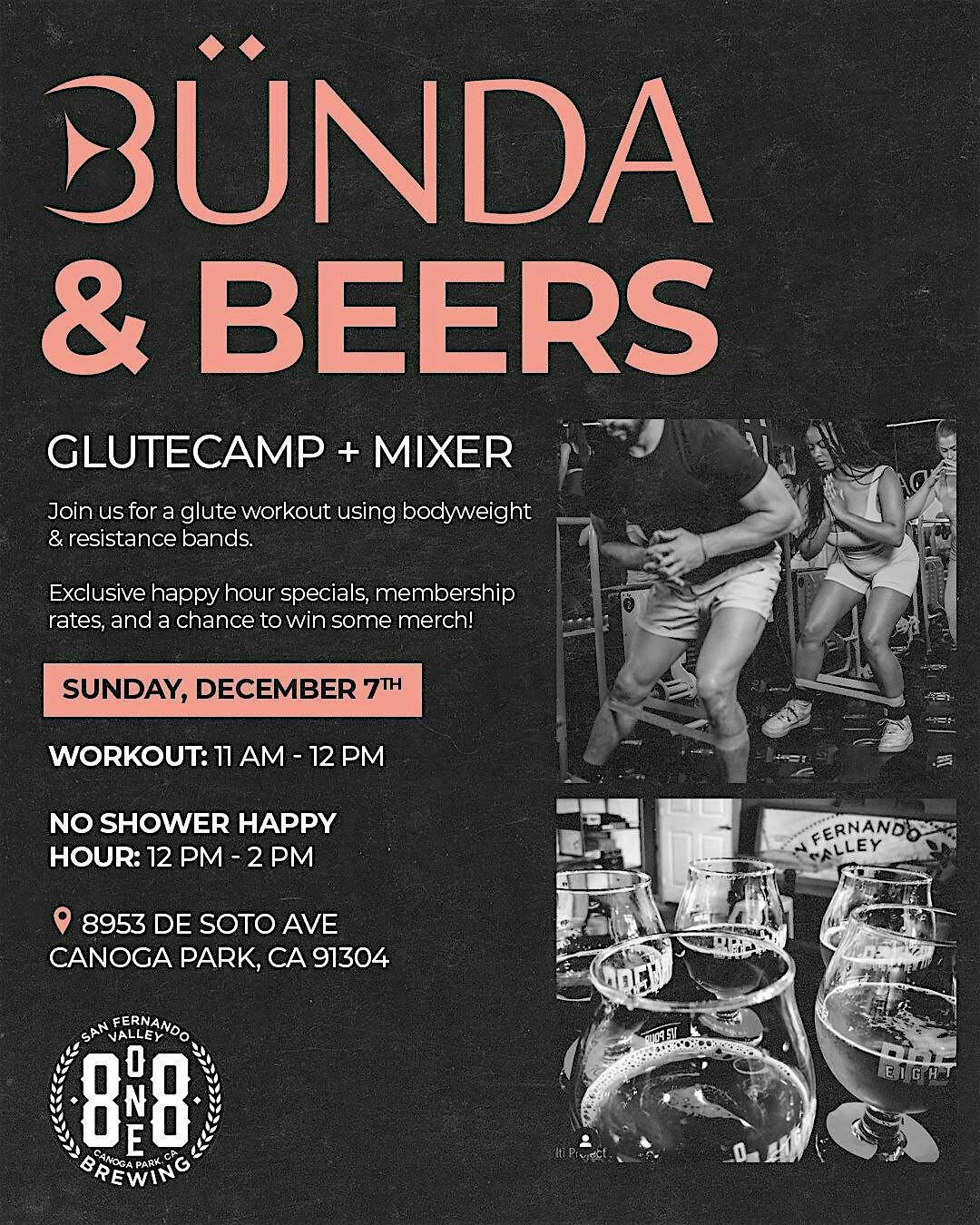 Booty & Beers with B\u00dcNDA Northridge + 818 Brewing