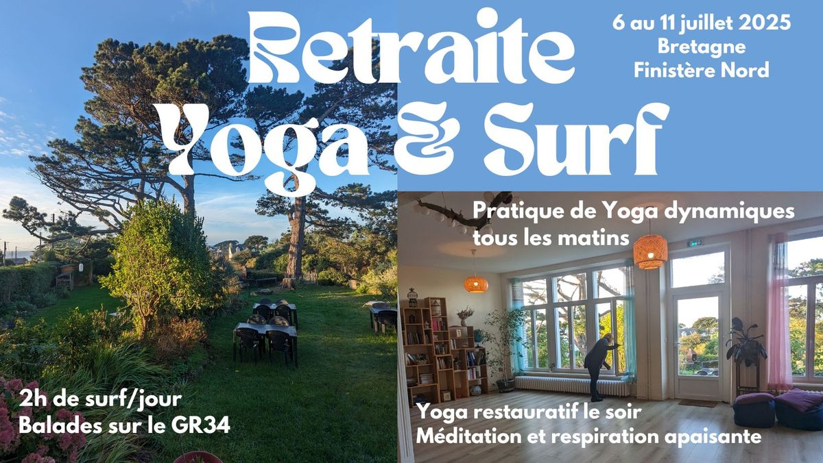 Retraite YOGA & SURF, en Bretagne, JUILLET 2025