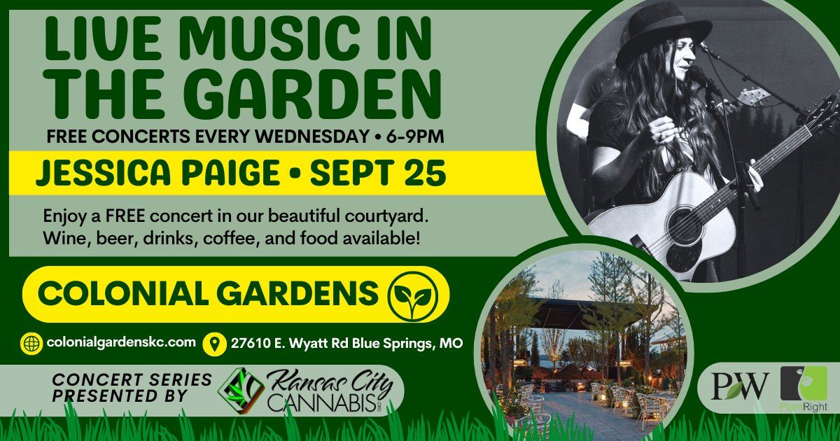 FREE concert in The Garden: Jessica Paige on Wed., Sept. 25 at 6PM