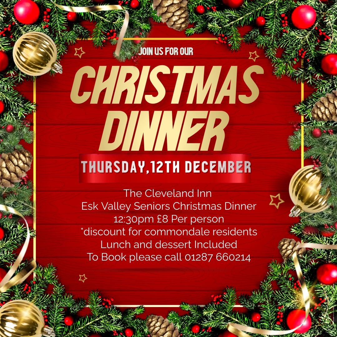 Cleveland Inn, Esk Valley seniors Christmas Dinner