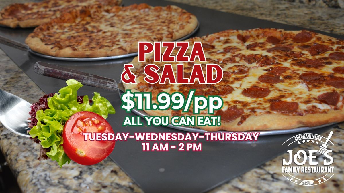 Lunch Pizza & Salad Buffet (Tues-Wed-Thurs)