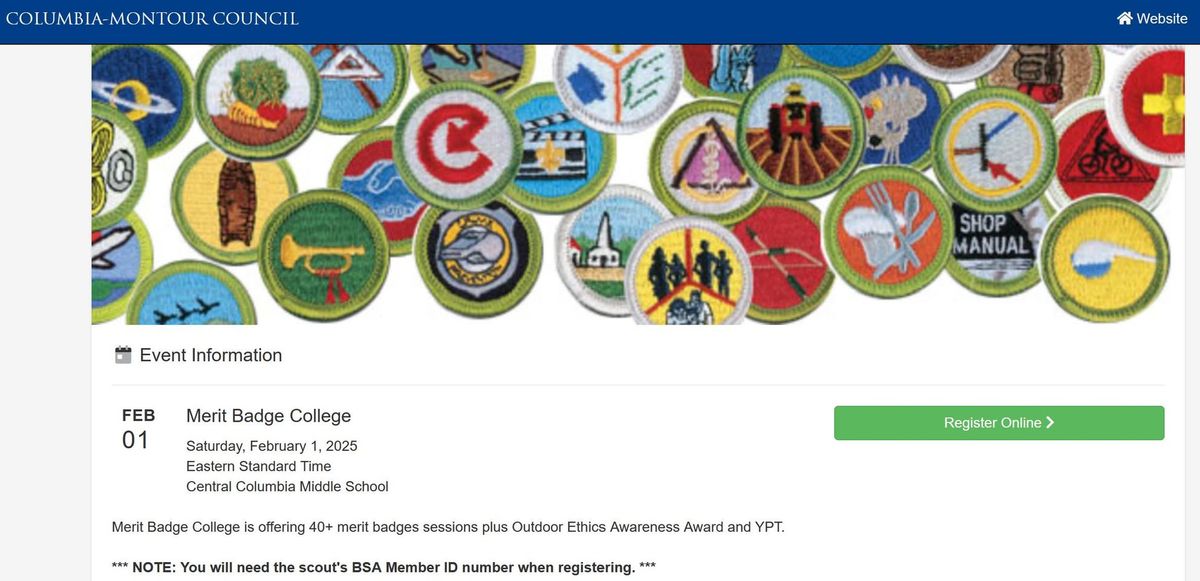 Columbia-Montour Merit Badge College