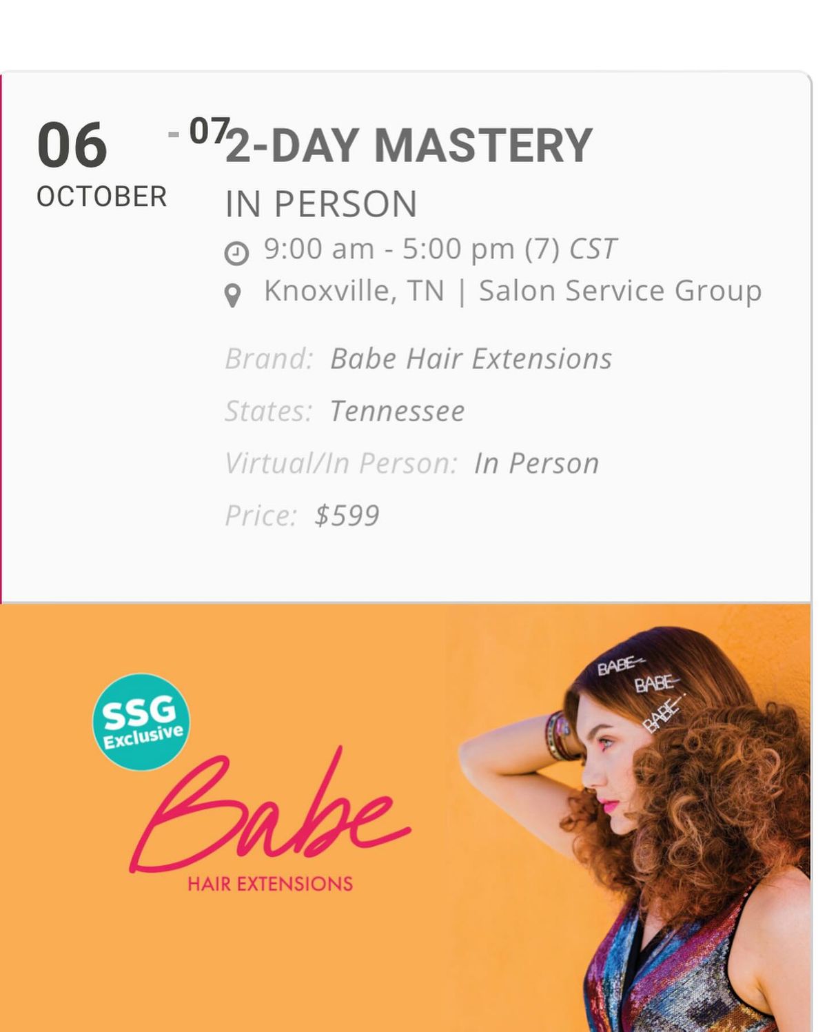 Babe Hair Extension Class 