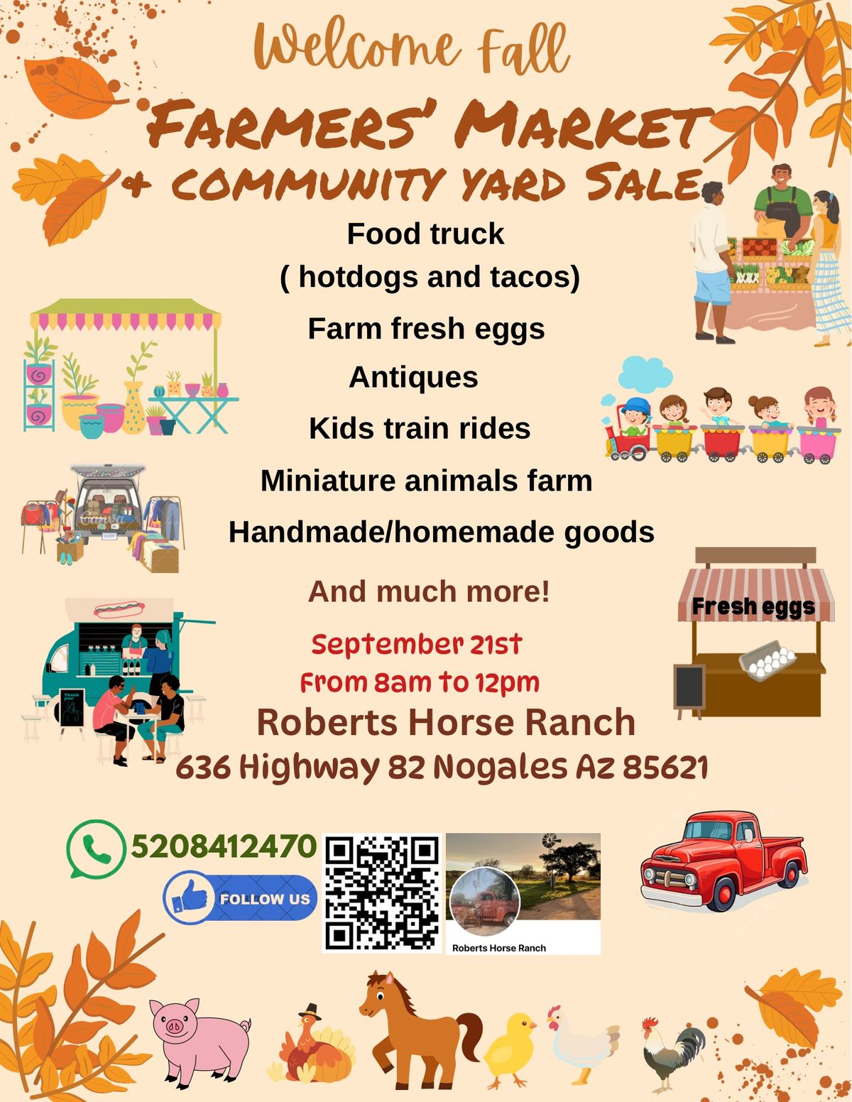 Farmers market and community yard sale 