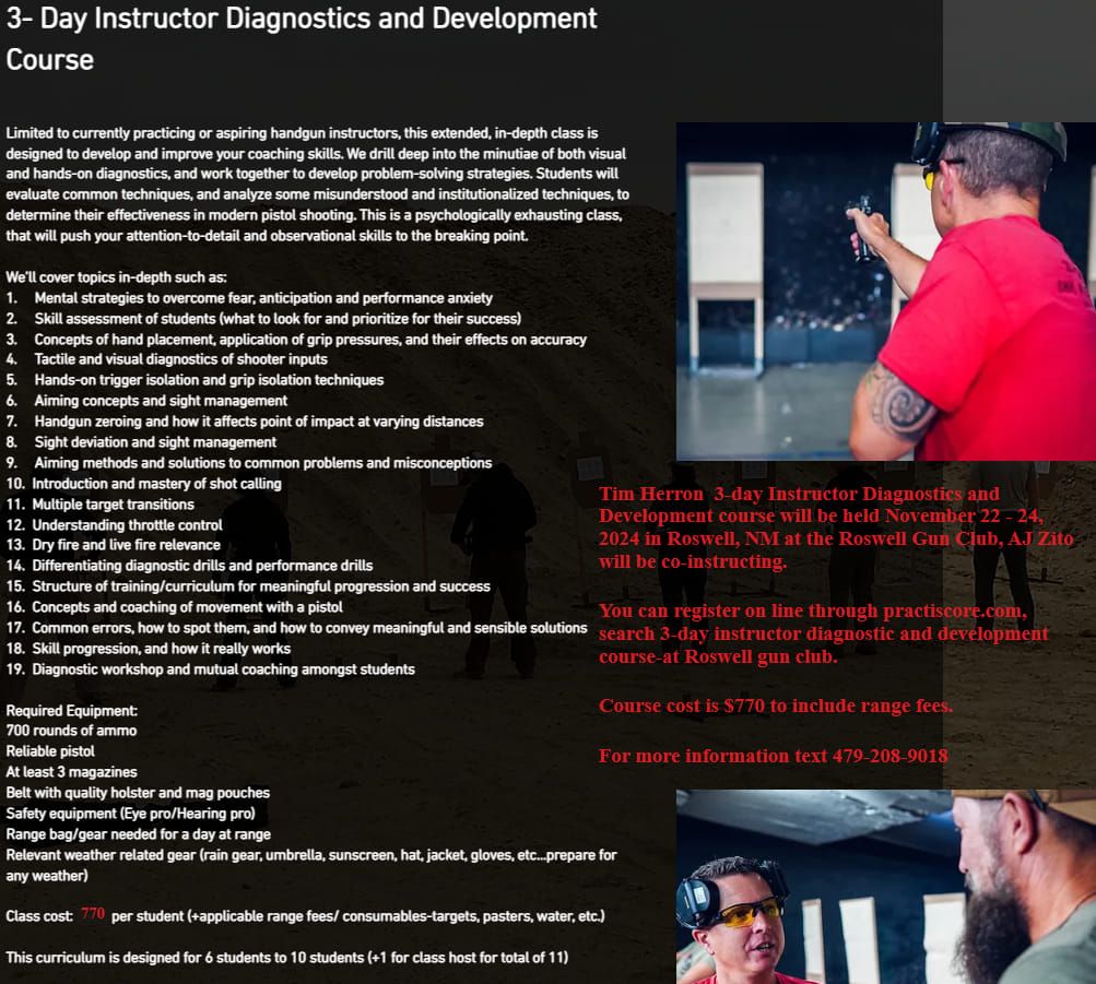 Tim Herron 3-day Instructor Diagnostics and Development course