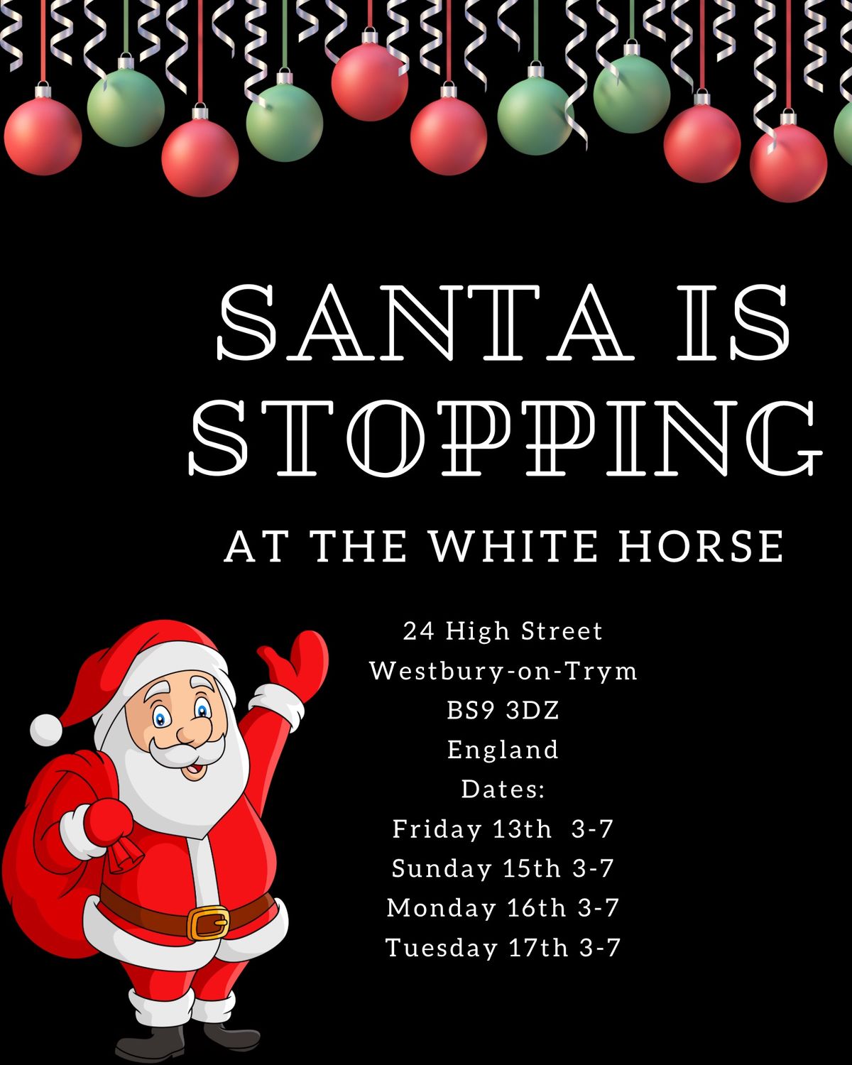 Santa is @ The White Horse 