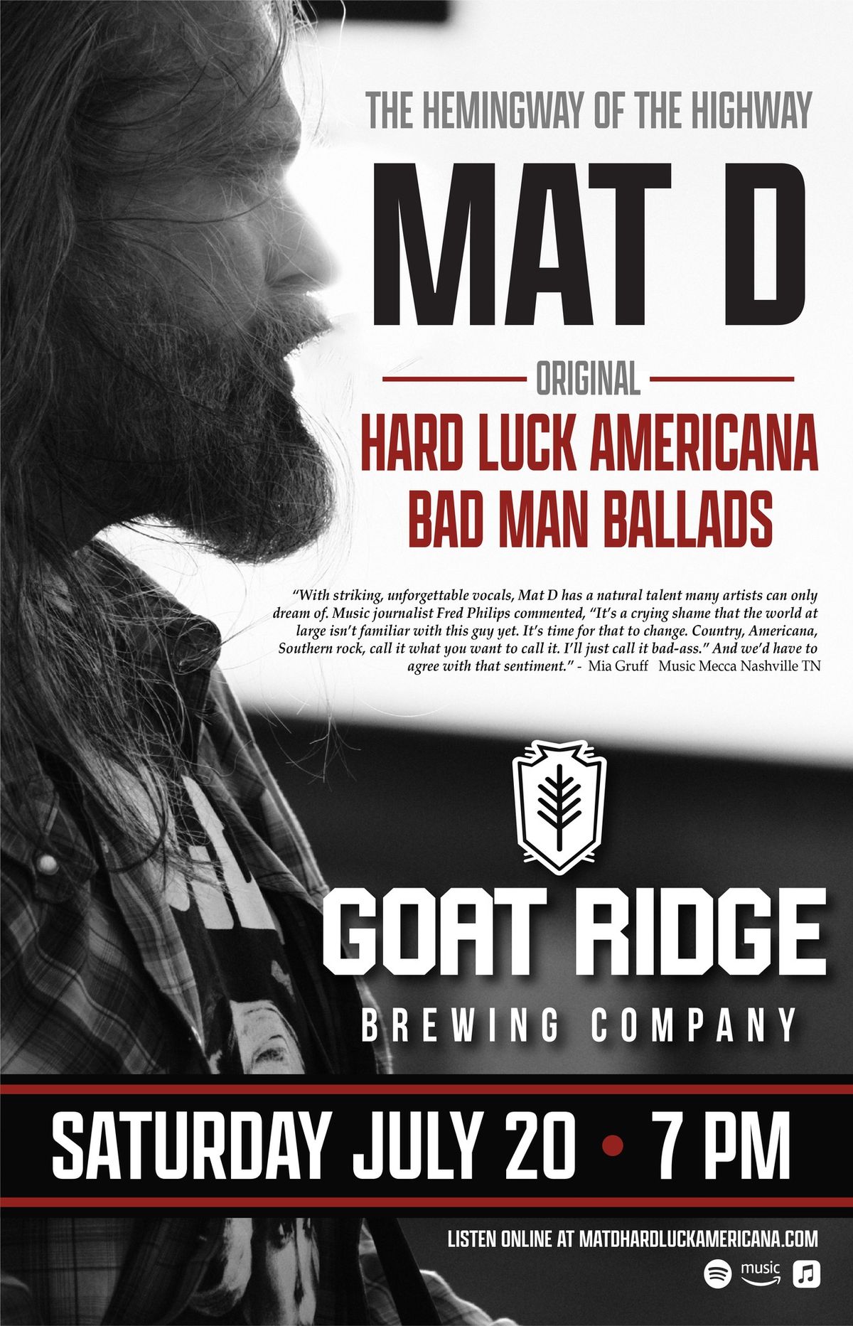 Mat D at Goat Ridge Brewing Co.