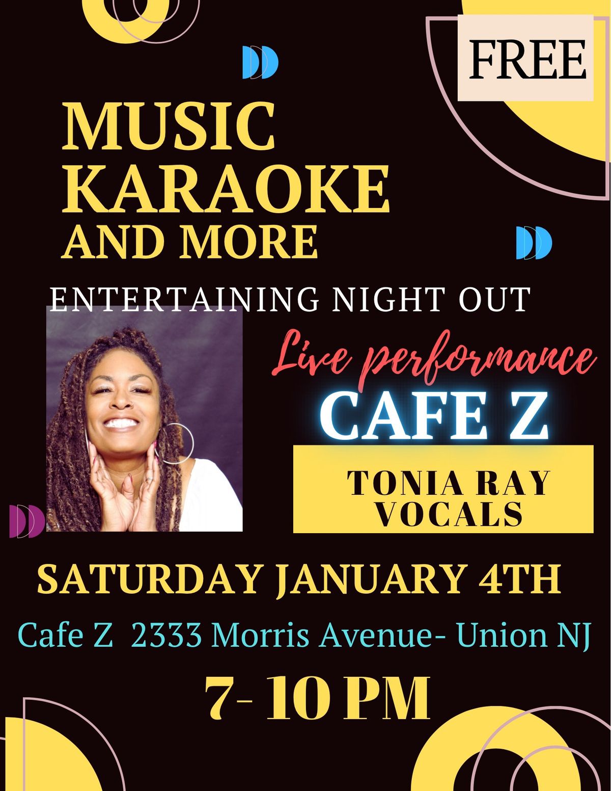 Music Karaoke and More @ Cafe Z with Tonia Ray Vocals