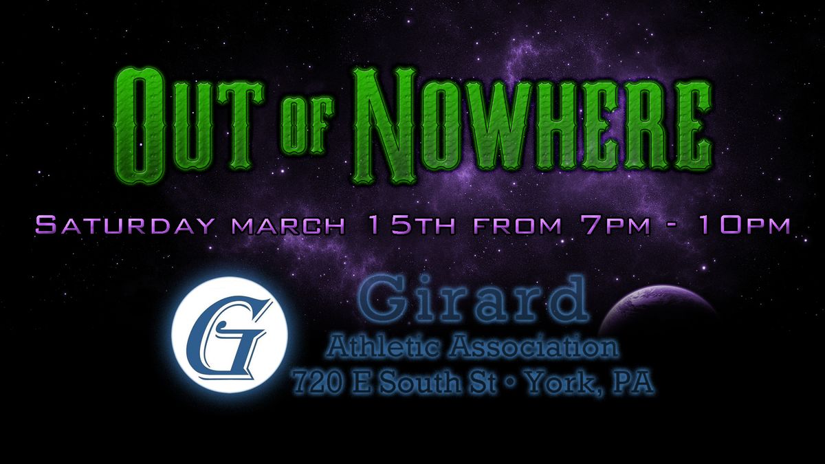 Out of Nowhere rockin' out at Girard Athletic Assoc.