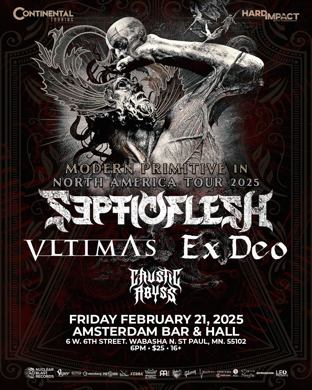 SEPTICFLESH w\/ VLTIMAS, EX DEO and CAUSTIC ABYSS in Saint Paul