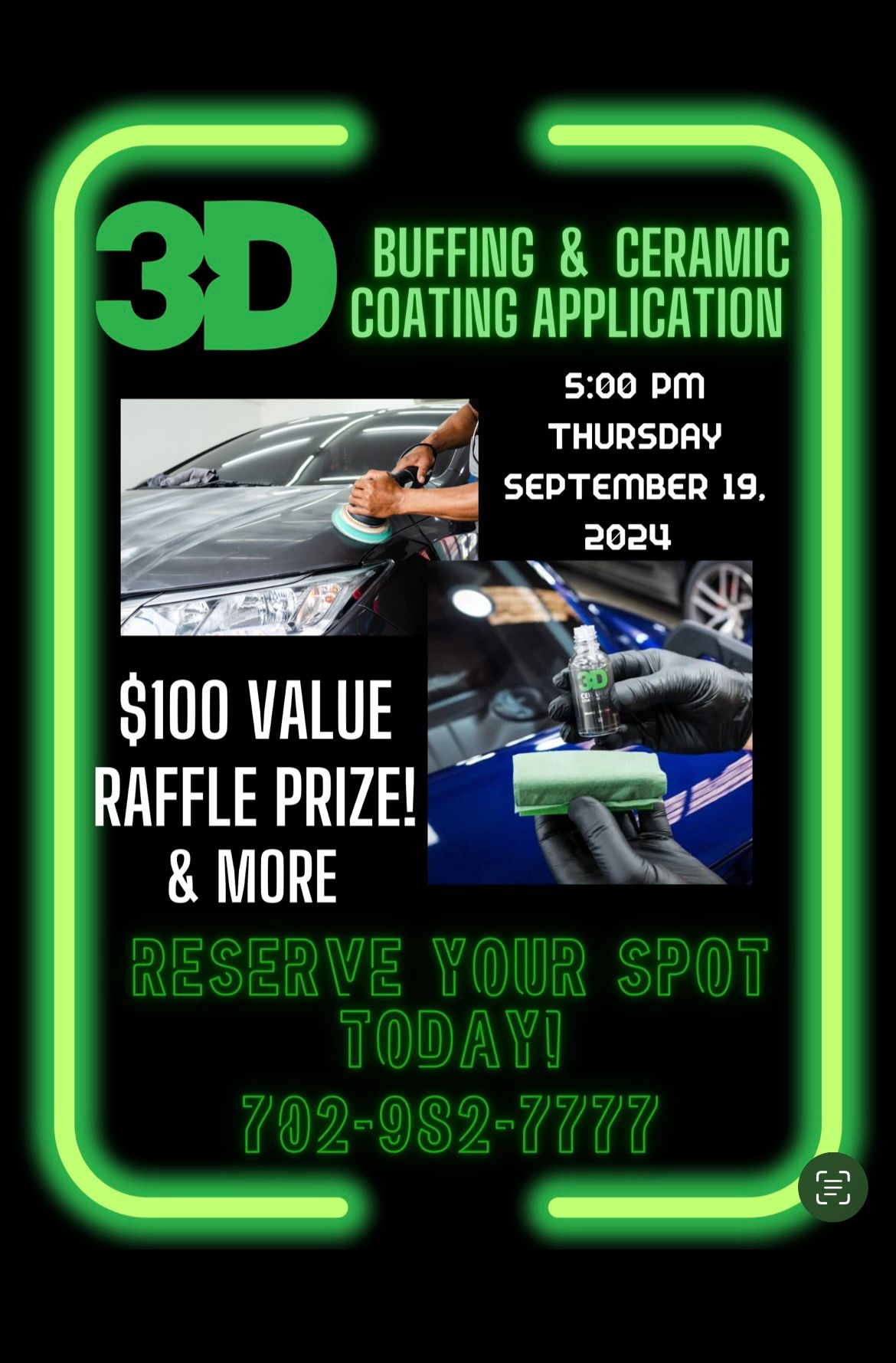 Join Us for a Car Paint Buffing & Ceramic Coating Class!